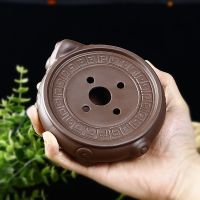 紫砂茶盘陶瓷小茶盘储水家用茶台功夫茶具简约干泡台茶海托盘特价 4英寸棕色貔貅壶托