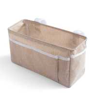 婴儿床挂筐床头收纳挂袋挂式寝室上下铺婴儿床边杂物宿舍神器床上 卡其