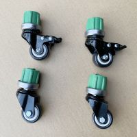 厨房置物架配套轮子万向轮38mm管专用耐磨不伤地板工业静音轮刹车 万向轮(带轮塞)