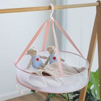 家用双层毛衣晒衣篮平铺晾衣网兜羊毛羊绒衫蓝凉袜子晾晒专用衣架 粉色普通款圆形小号单层