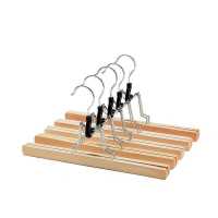 衣架实木jk夹子防炸褶马面裙夹JK裙夹汉服裤夹格裙 原木桐油光泽 一级品[三支装]