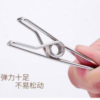 多功能夹不锈钢夹子衣服夹子大中小号家用夹子防风多功能晾衣袜夹 15个体检装