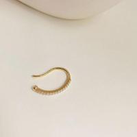 [2对39]耳骨夹无耳洞女ins耳蜗夹高级感耳挂珍珠耳饰瘦脸耳环 单排钻耳蜗款(单个)热卖推荐