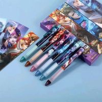 2支装王者荣耀盲盒笔男生帅气高颜值按动笔ins0.5黑色中性笔水笔 李白韩信马可小乔武则天兰陵王随机抽 王者荣耀按动笔盲