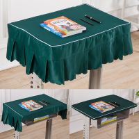 中小学生桌罩课桌套罩40*60学校课桌布单双人防水书桌ins 军绿色 06款无裙无边环保加厚(60*40)