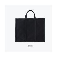 商务公文包女a4日韩文件包学生书包白领手提帆布包简约大容量女包 黑色(赠垫板)