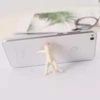 苦逼猫手机支架这里交给我了你先走微博同款猫咪架送同学礼物 苦逼白猫