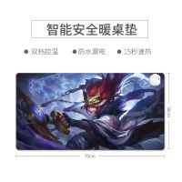 王者荣耀超大发热鼠标垫暖桌垫电脑发热垫学生写字电热桌面取暖 白虎志 60*36cm