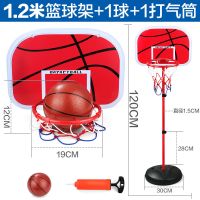 儿童篮球架可升降室内投篮框球框家用皮球3-4-6-8-9周岁玩具男孩 1.2米铁框[1篮球+打气筒+扳手]
