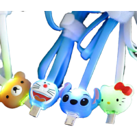 卡通发光线适用于vivo苹果OPPO华为数据线安卓通用充电器7P苹果6s TYPE-C 随机数据线