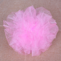 中秋国庆节珠宝店装饰楼梯扶手纱幔结婚拉花布置浪漫婚礼场景花球 粉色纱球一个(直径25cm)