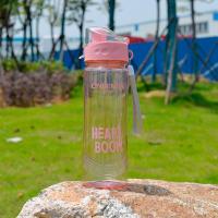 大容量水杯塑料随手杯便携防漏男女士杯宝宝学生创意儿童吸管杯子 紫色太空杯XL-009