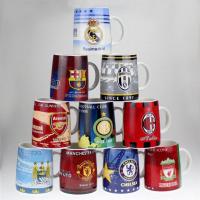 足球水杯巴萨皇马尤文AC米兰创意世界杯周边生日礼物男生马克杯子 精美陶瓷杯[皇马]