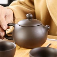 家用茶壶单壶汝窑粗陶青瓷茶壶精致送礼陶瓷单壶功夫茶具 紫砂西施壶150ml(较小介意勿拍