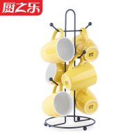 欧式杯架家用客厅沥水架创意个性马克杯悬玻璃悬挂咖啡杯倒放厨房 黑色(不含杯子)