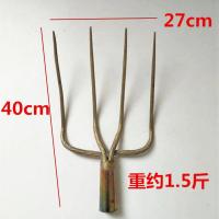 农用铁叉铁路工具钢叉九股叉园林叉工业用叉垃圾叉四五股铁叉草叉 四股实心叉