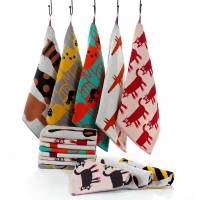 成人三层纱布棉质浴巾方巾卡通花型洗澡外贸家用不掉色可铺可盖 35/35大方巾花型随机 一条装