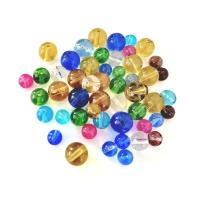 称斤玻璃球珠 大小号彩色透明玻璃散珠子手工diy手串饰品材料配件 一斤(没有粉色的了)