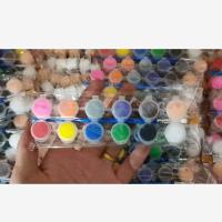 丙烯颜料条儿童涂鸦搪胶石膏娃娃2ml彩绘画画水彩颜料石头上色 12色2ml颜料条[送2支笔]3套