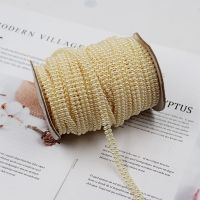 连珠线DIY饰品材料珍珠线手工创意蝴蝶结发箍配件仿珍珠发圈配饰 新款双排珠线 20米