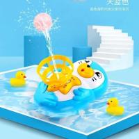 宝宝洗澡玩具海豹戏水球小黄鸭套装儿童浴室沐浴喷水电动戏水玩具 蓝色款