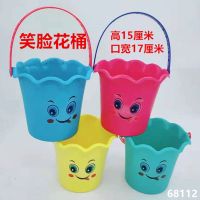 儿童沙滩玩具沙车沙漏玩沙玩水铲子小桶男孩女孩宝贝大号套装组合 新款莫兰迪笑脸桶2个
