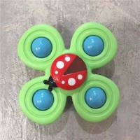 儿童玩具 吸盘转转乐幼儿早教卡通可咬可戏水带铃铛益智生日礼物 瓢虫转转乐