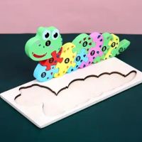 儿童早教益智开发3D积木拼装模型字母数字学习认识注意力训练培养 小号数字毛毛虫