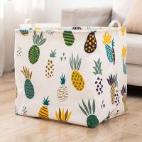 巨无霸收纳袋巨能装衣服被子的收纳袋子整理袋棉被衣物搬家打包袋 彩色菠萝 加厚超大号-100L[一只装]