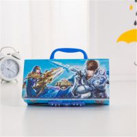 儿童卡通密码锁文具盒韩版三层多功能文具盒大容量铅笔盒笔袋男女 王者荣耀[带密码锁] 单个装