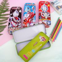 小学生多功能文具盒变形金刚男生幼儿园笔盒铠甲勇士儿童铅笔盒 双层铁(奥特曼)图案随机