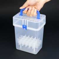 便携式塑料水彩笔马克笔盒子马克笔收纳盒盒子笔盒文具盒塑料底座 24色马克笔盒