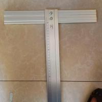 玻璃T尺铝合金工程丁字尺T型尺t字尺划软玻璃水晶桌垫广告裁切尺 铝合金30CM