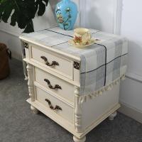 北欧简约现代床头柜盖布ins风 防尘罩卧室家用柜子小桌布布艺盖巾 米勒 40*70cm(吊穗款)