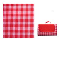 野餐用品全套超大加厚野炊地垫防水草坪垫布垫郊游防潮垫帐篷用 红白格 1.5*2米
