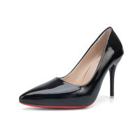 10cm超大码45男士单鞋20秋季新款细跟性感女高跟鞋反串演出伪娘43 黑色10cm 35