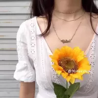ins插花向日葵太阳花花束道具插花礼物房间摆设装饰仿真假花手捧 一支向日葵 收藏店铺送贺卡哦