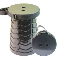 妙欧儿童折叠凳户外便携可调节伸缩凳子旅游排队家用写字学习靠背 黑色