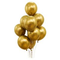 结婚用品大全男女婚房布置装饰卧室浪漫创意气球套装婚房布置用品 金色气球20+打气筒 乳胶铝膜