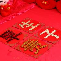 结婚压床娃娃一对公仔情侣玩偶毛绒玩具创意婚庆礼物婚房布置抱枕 早生贵子模板(不含干果)