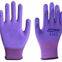 女士手套星宇L578爱戴2303舒适防滑彩尼龙发泡女款劳保手套 12双星宇爱戴紫色