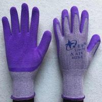 星宇A438乳胶浸胶发泡劳保手套柔软防滑耐磨透气女士小号手套 正品星宇A438手套12双(紫色) 小号