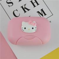 卡通Kitty机器猫锁扣皂盒便携旅行外出皂盒宿舍居家长方形皂盒 Kitty猫头