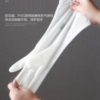 手套橡胶乳胶女工作洗碗干活防水pvc白色手套耐磨洗衣服批发手套 S码