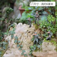 盆景假山小人儿摆件士兵人偶小号模型二战争场景人物打仗军事造景 四个兵人(1 2 5 6)