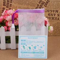 6个装肥皂网打泡袋双层柔肤洗面奶洗脸起泡网洁面香皂袋泡泡网 紫色丝带6个