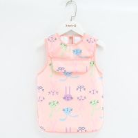 罩衣男女宝宝吃饭硅胶围兜防水免洗防脏儿童围裙婴儿围嘴洋气外穿 粉色长耳兔 90 90码(建议0-2岁)