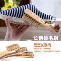 猪毛洗鞋专用猪鬃毛柔软长柄竹板软毛清洗鞋刷竹板鞋内外清洁刷子