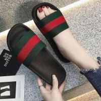 拖鞋女夏外穿女士室内居家舒适厚底防滑洗澡浴室软底情侣男女拖鞋 女款-(绿红 ) 36-(适合35)