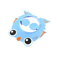 洗头神器宝宝洗发帽子新款婴儿洗头帽护耳儿童浴帽可调节加厚加大 金鱼款 蓝色